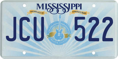 MS license plate JCU522