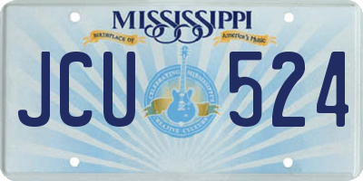 MS license plate JCU524