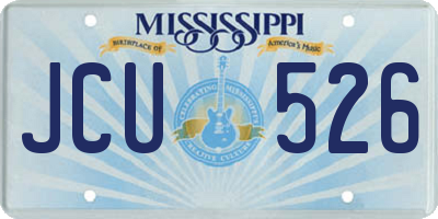 MS license plate JCU526