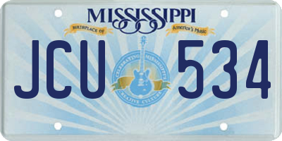 MS license plate JCU534