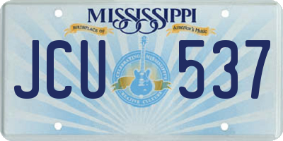 MS license plate JCU537