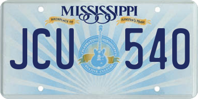 MS license plate JCU540