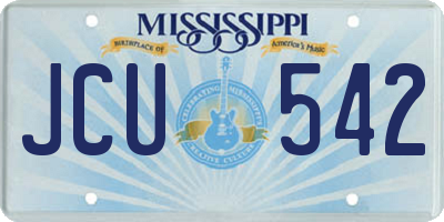 MS license plate JCU542