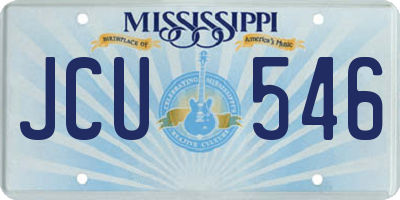 MS license plate JCU546