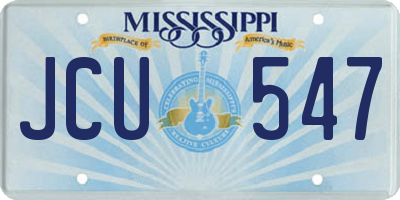 MS license plate JCU547