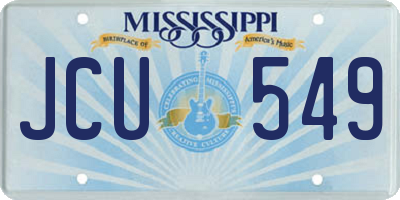 MS license plate JCU549