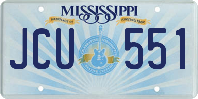 MS license plate JCU551