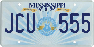 MS license plate JCU555