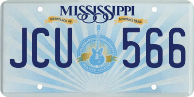 MS license plate JCU566