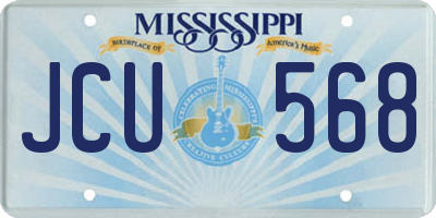 MS license plate JCU568