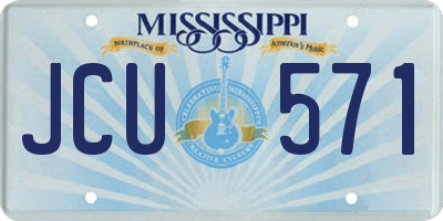 MS license plate JCU571
