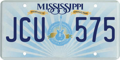 MS license plate JCU575
