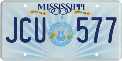 MS license plate JCU577