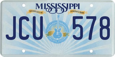 MS license plate JCU578