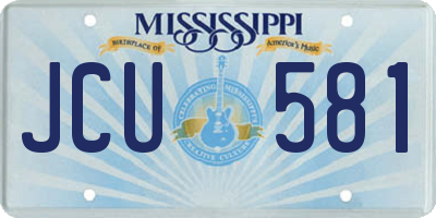 MS license plate JCU581