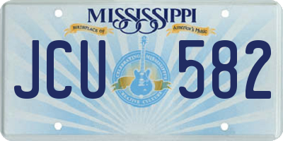 MS license plate JCU582