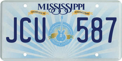 MS license plate JCU587