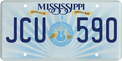 MS license plate JCU590