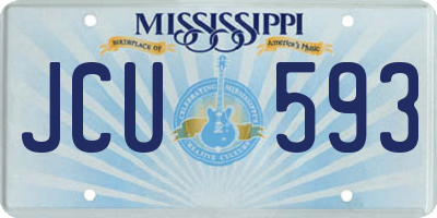 MS license plate JCU593