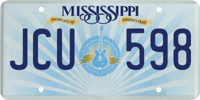 MS license plate JCU598