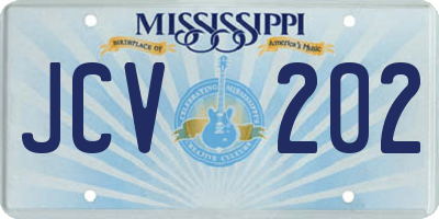 MS license plate JCV202
