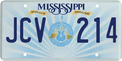 MS license plate JCV214