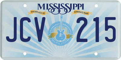 MS license plate JCV215