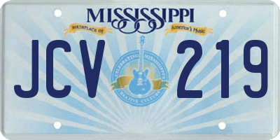 MS license plate JCV219