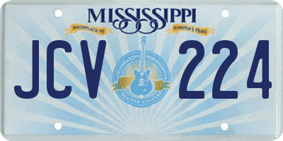 MS license plate JCV224