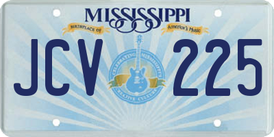 MS license plate JCV225