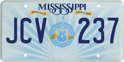 MS license plate JCV237