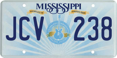 MS license plate JCV238