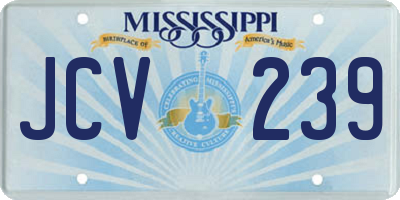 MS license plate JCV239