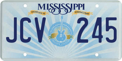 MS license plate JCV245