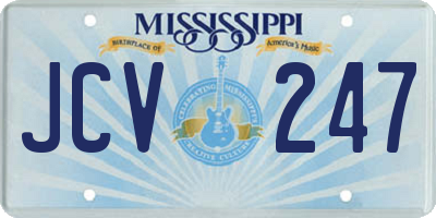 MS license plate JCV247