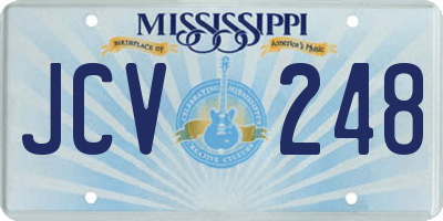 MS license plate JCV248