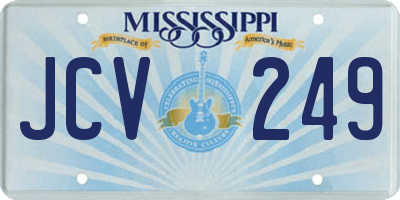MS license plate JCV249