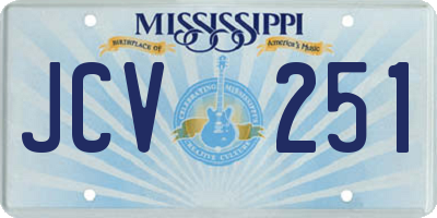 MS license plate JCV251