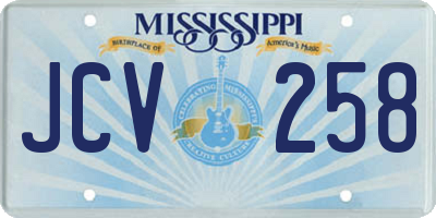 MS license plate JCV258