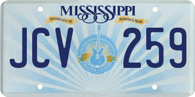 MS license plate JCV259