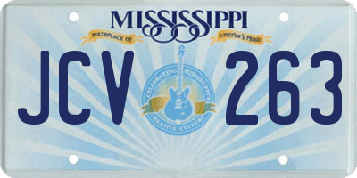 MS license plate JCV263