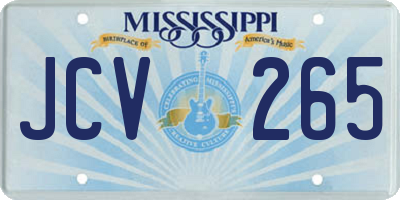 MS license plate JCV265