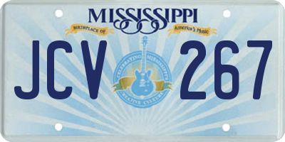 MS license plate JCV267