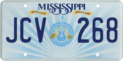 MS license plate JCV268
