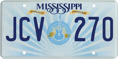 MS license plate JCV270