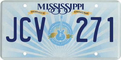 MS license plate JCV271