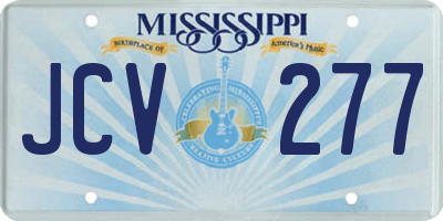 MS license plate JCV277