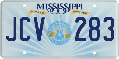 MS license plate JCV283