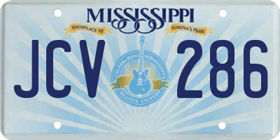 MS license plate JCV286