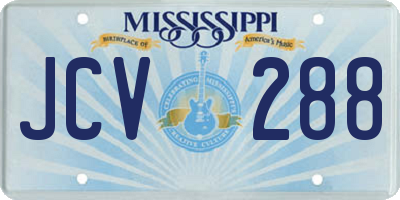 MS license plate JCV288